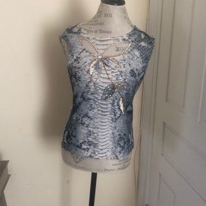 Fun sleeveless snake print top